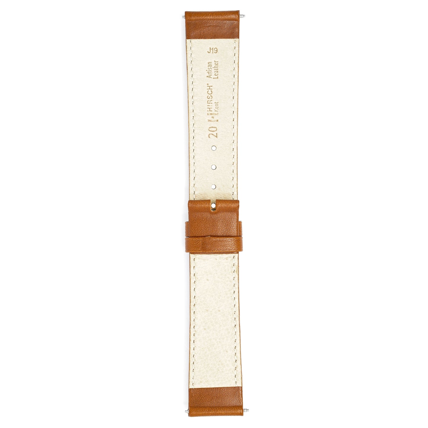 Hirsch Watch Kent 20mm Long Brown Leather Strap