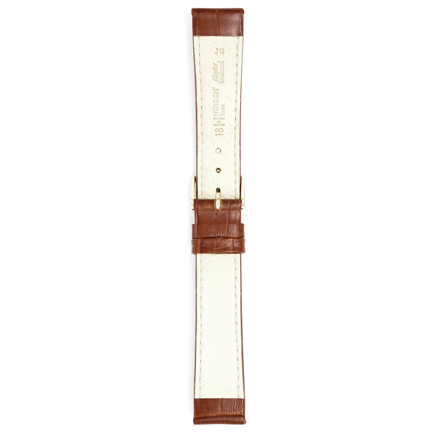 Hirsch Watch Duke 18mm Long Brown Leather Strap