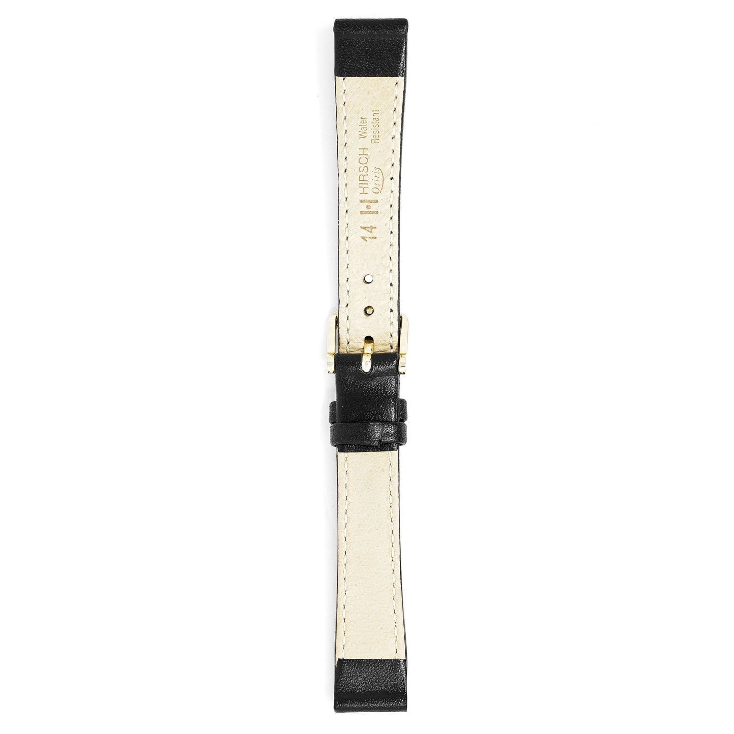 Hirsch Watch Osiris 14mm Medium Black Leather Strap