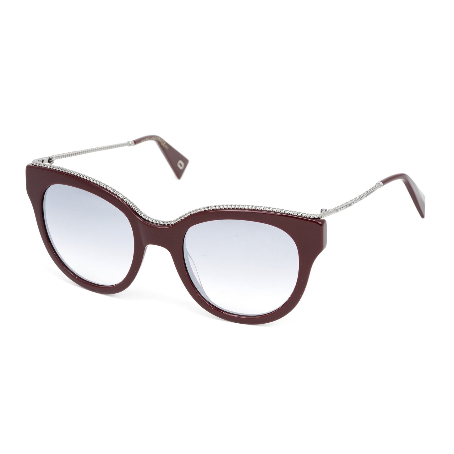 Marc Jacobs Women's Round Sunglasses Dark Red Mirrored Grey MARC 165/S LHF