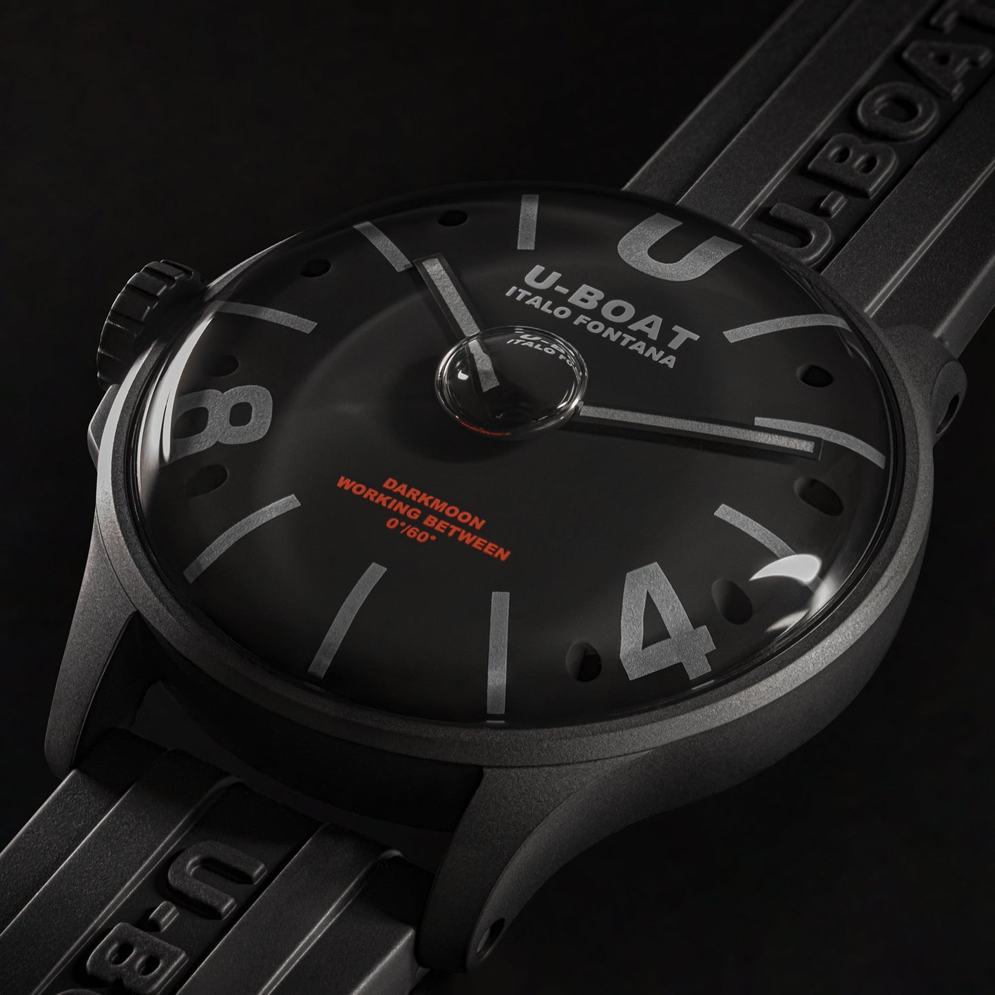 U-Boat Watch Darkmoon 44 Black Curved PVD 9544