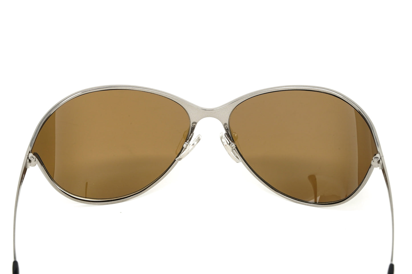 Balenciaga Women's Sunglasses Oversized Cat Eye Ruthenium Brown BB0137S-003 77