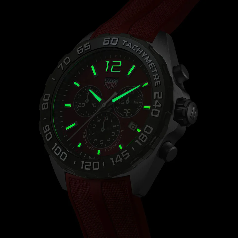 Tag Heuer Watch Formula 1 Chronograph Red Rubber CAZ101AN.FT8055