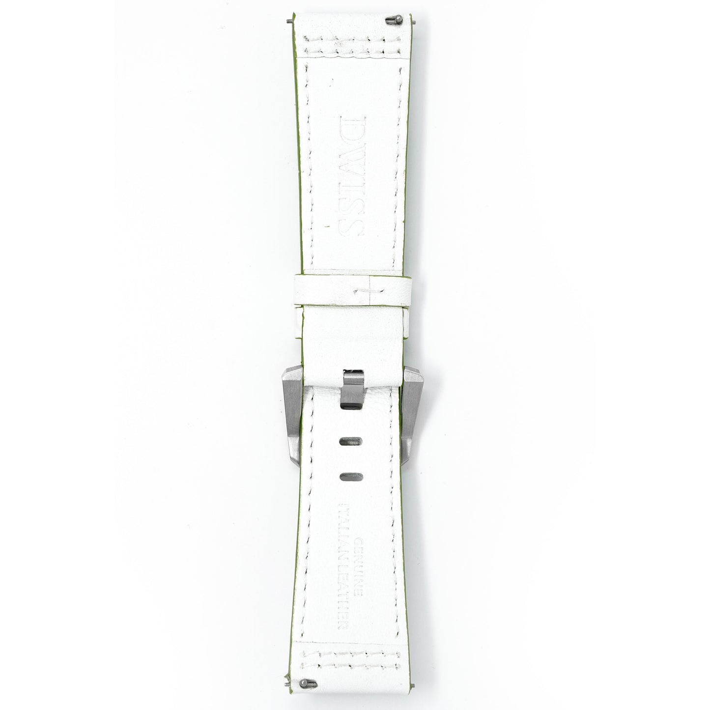 DWISS Watch White Leather Strap