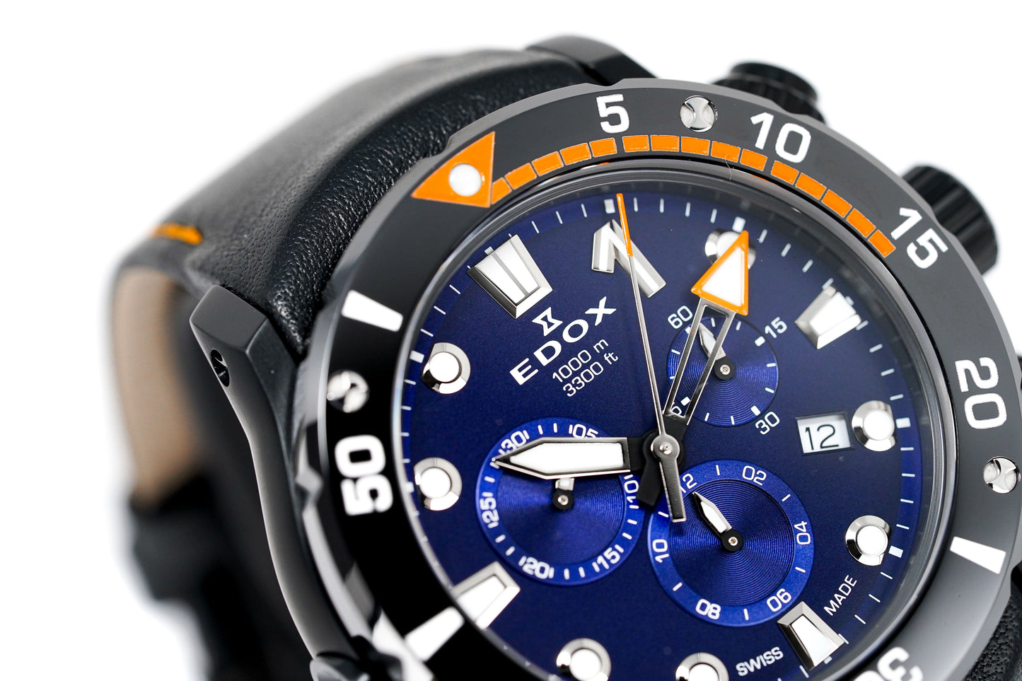 Edox Men's Watch CO-1 Chronograph Black PVD Titanium 10242-TINNO-BUIN