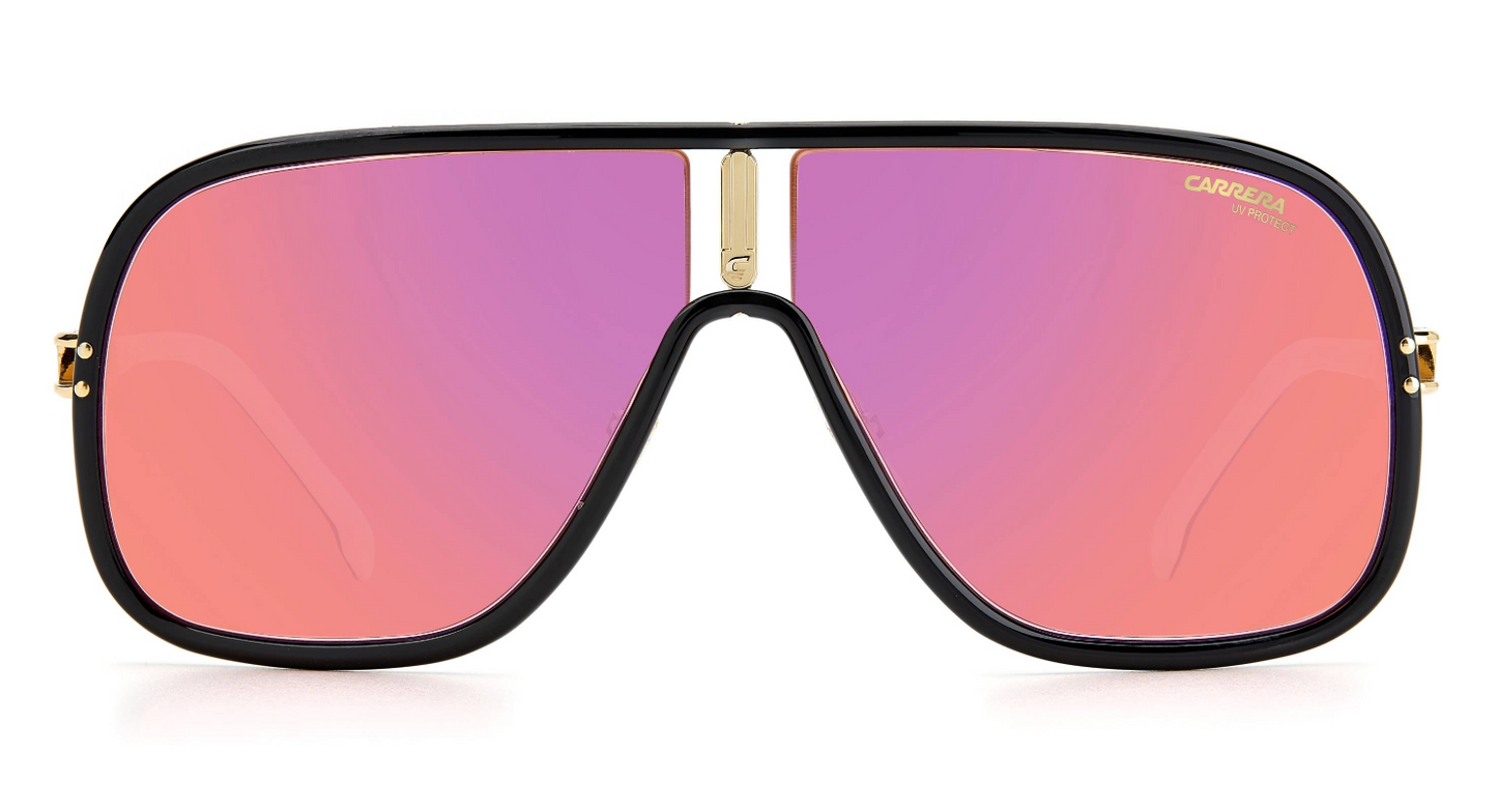 Carrera Unisex Sunglasses Pilot Shield Pink Mirror FLAGLAB 11 3H2