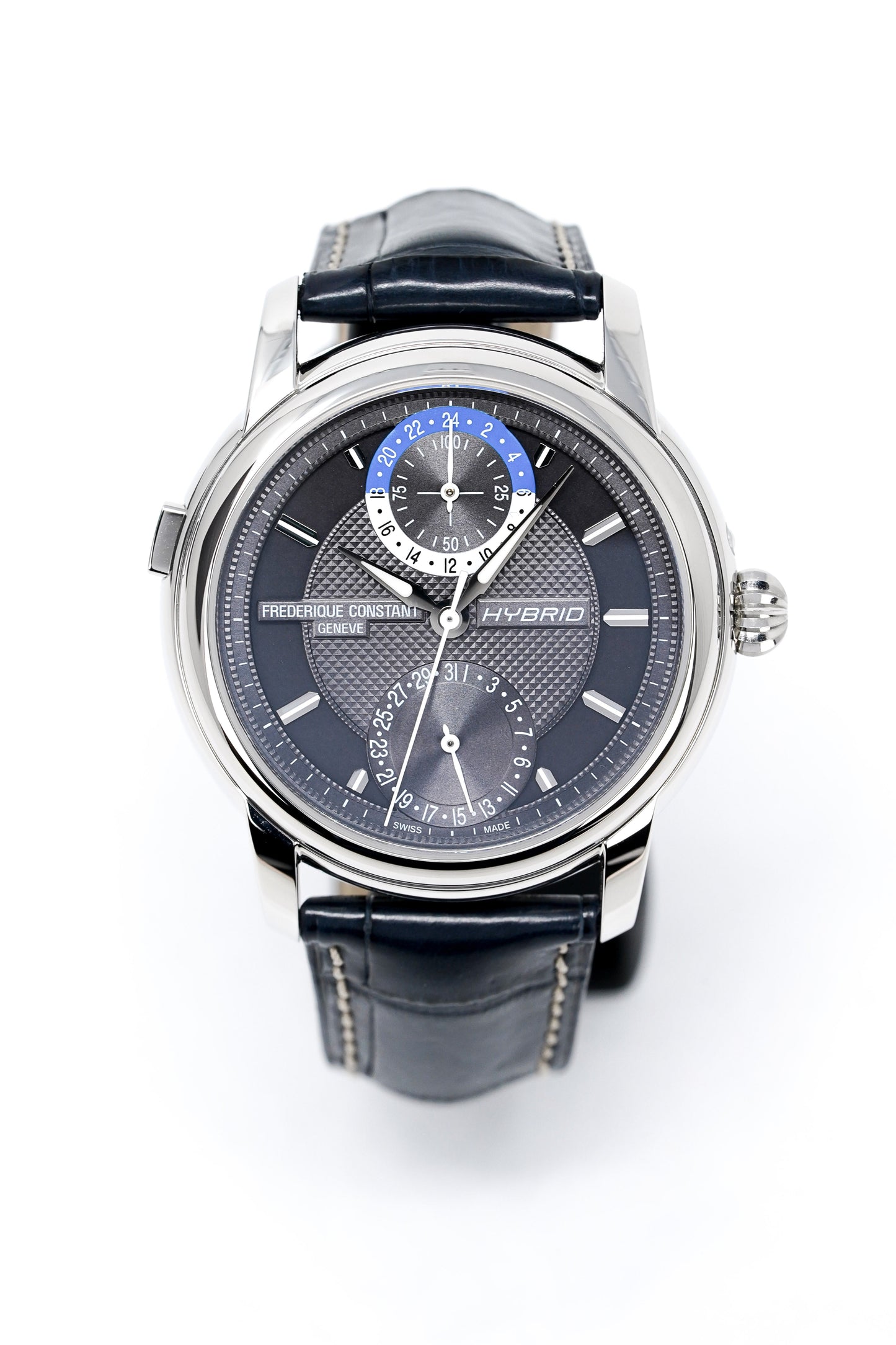 Frederique Constant Watch Men's Hybrid Manufacture Navy FC-750DG4H6