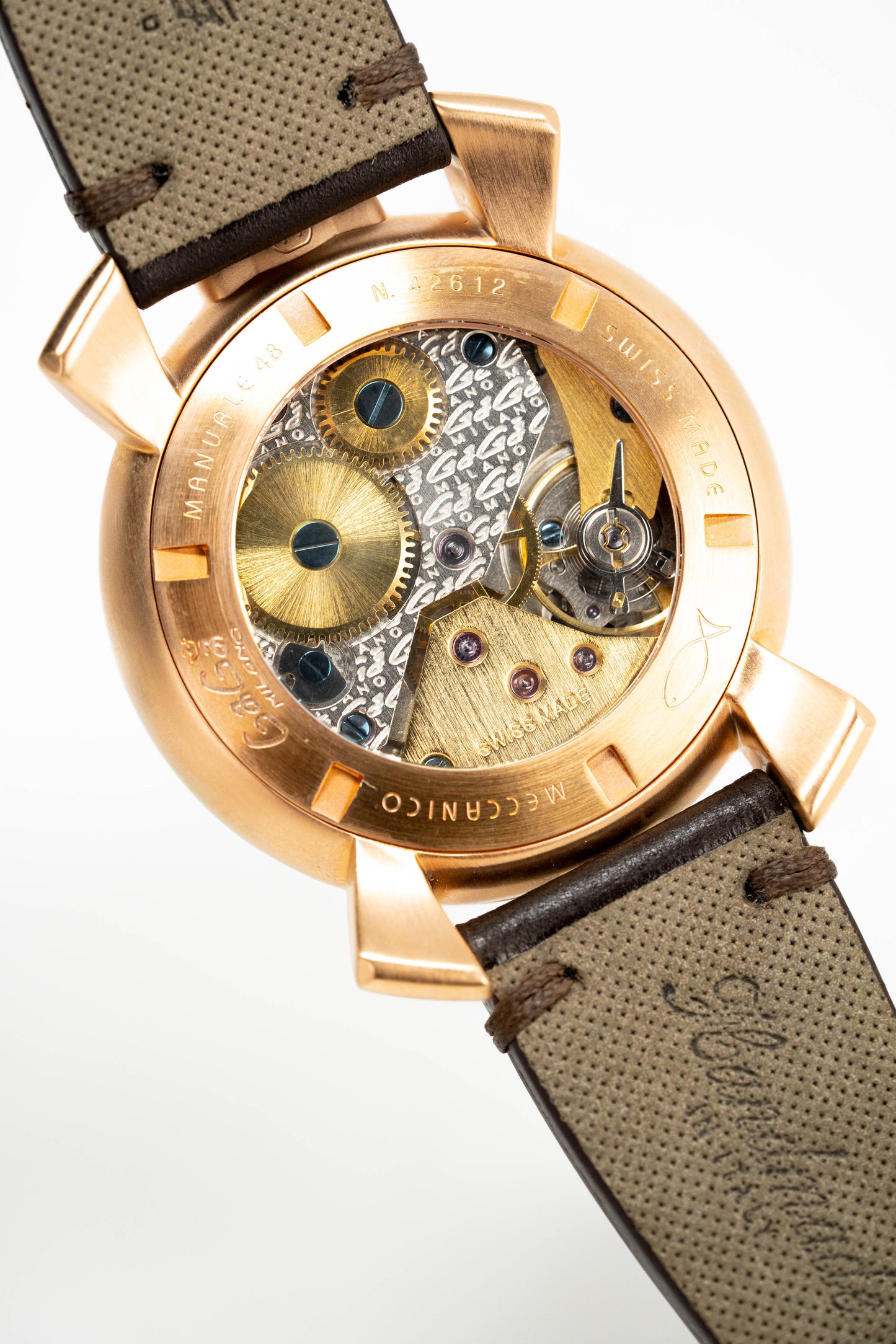 Gagà Milano Manuale 48mm Men's Watch Rose Gold Skull 5011.ART01S