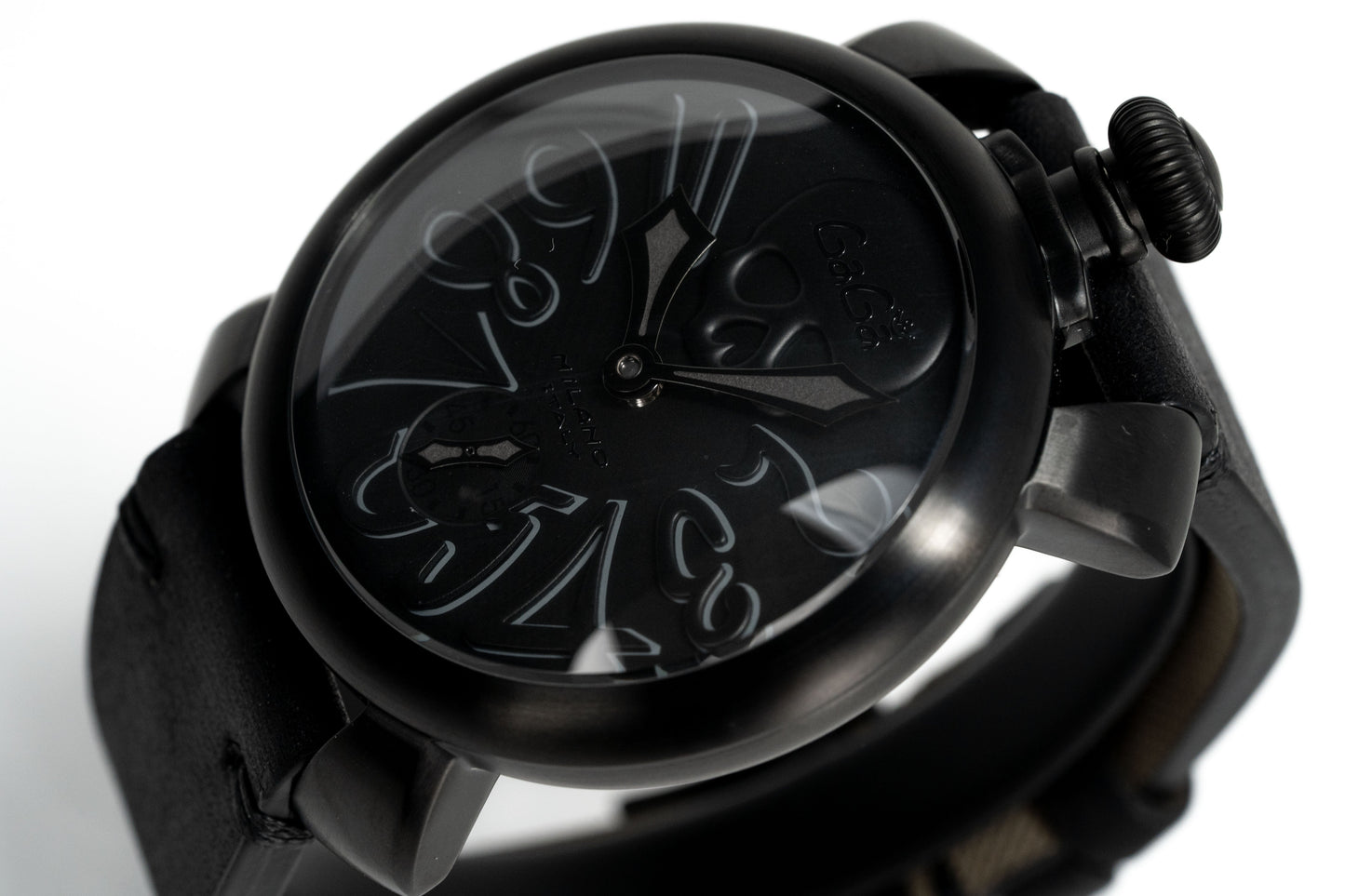 Gagà Milano Manuale 48mm Men's Watch Black Skull 5012ART.01S