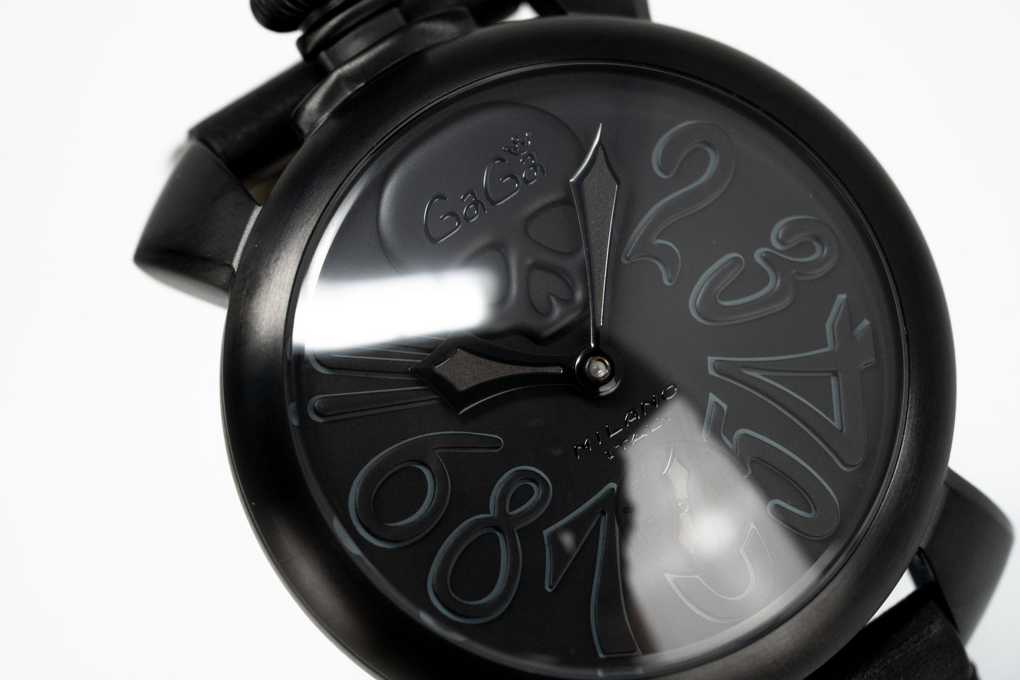 Gagà Milano Manuale 48mm Men's Watch Black Skull 5012ART.01S