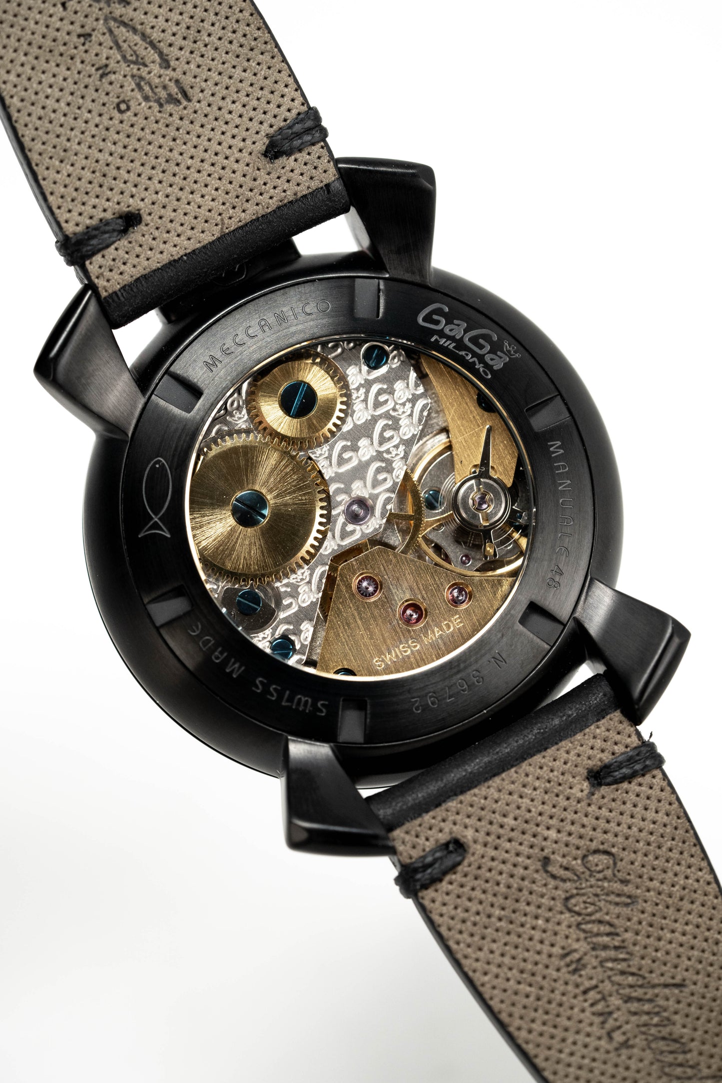 Gagà Milano Manuale 48mm Men's Watch Black Skull 5012ART.01S