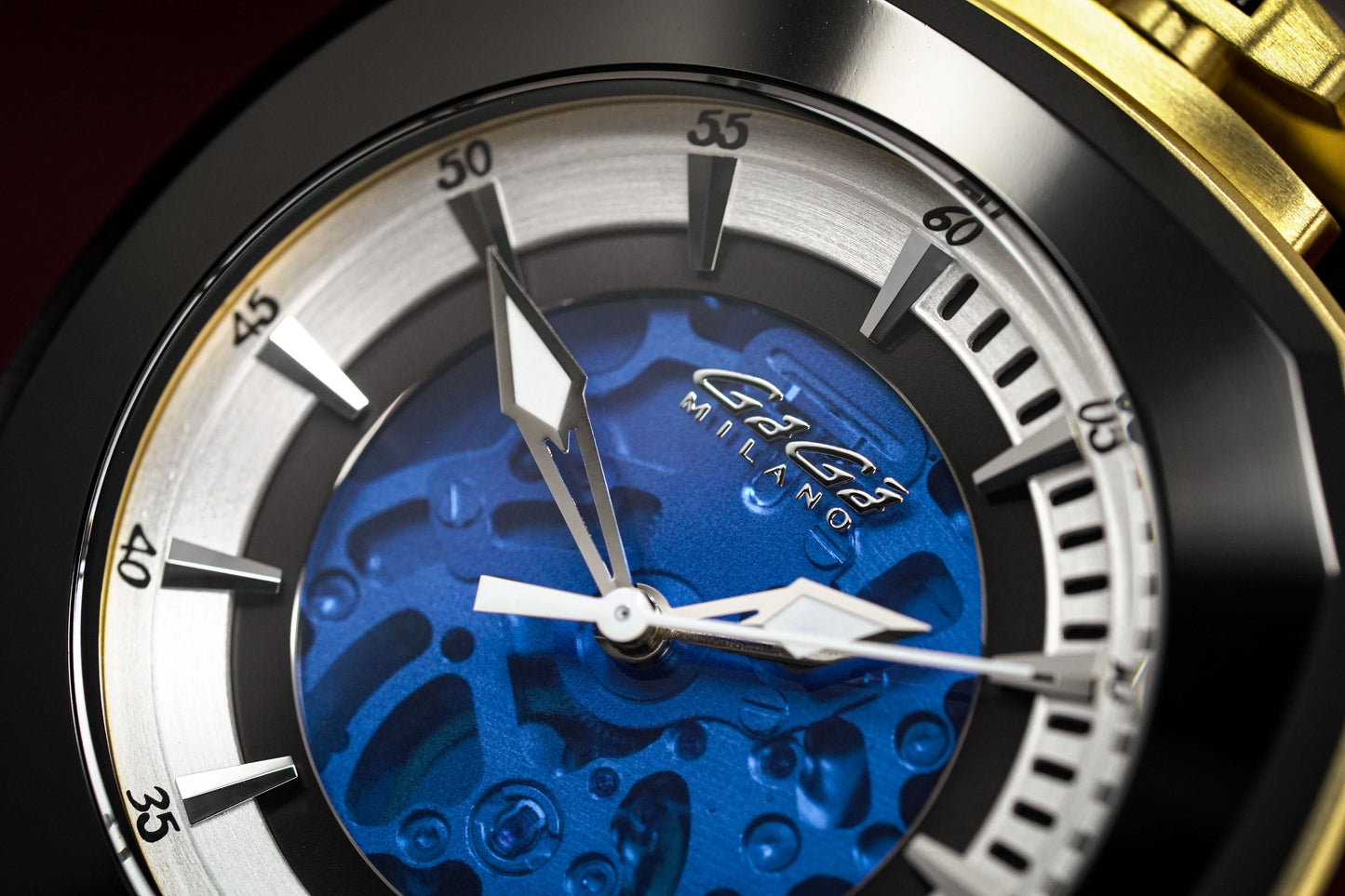 Gaga Milano Automatic Watch Frame_One Skeleton Gold 7078.01