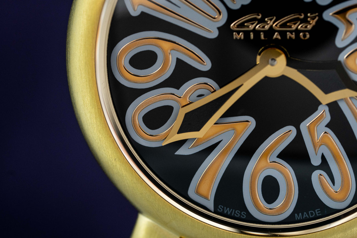 GaGà Milano Watch Manuale Ladies 35mm Yellow Gold Black