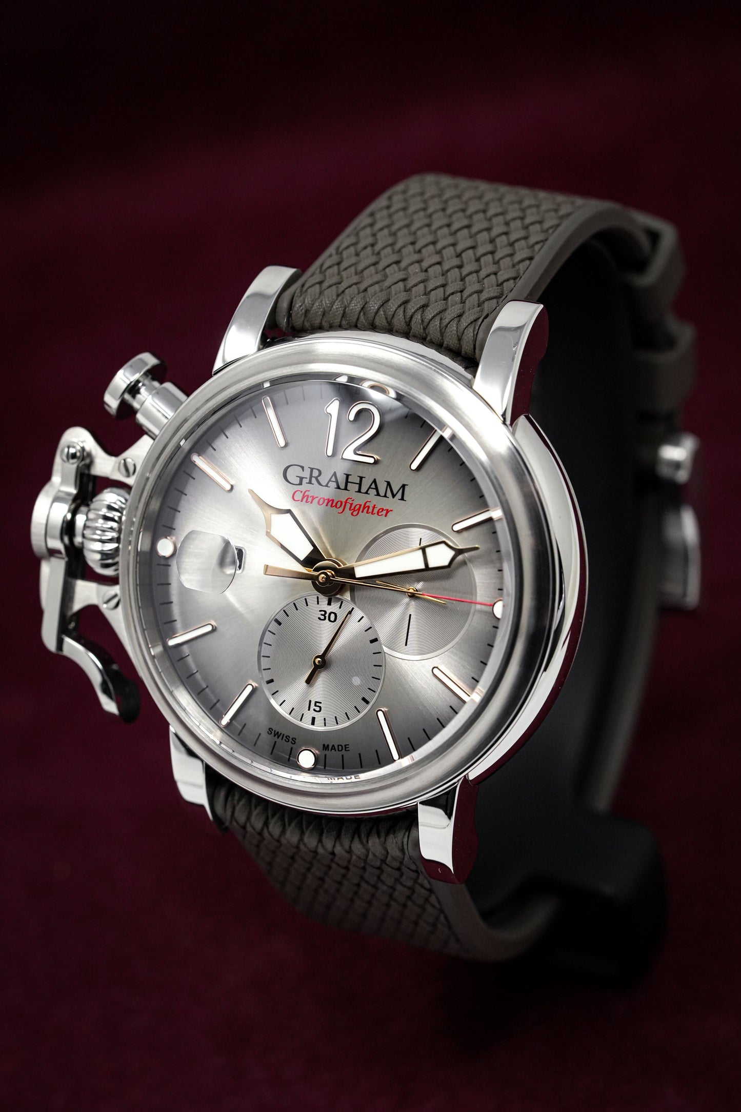 Graham Chronofighter Grand Vintage Steel Rubber 2CVDS.S02A