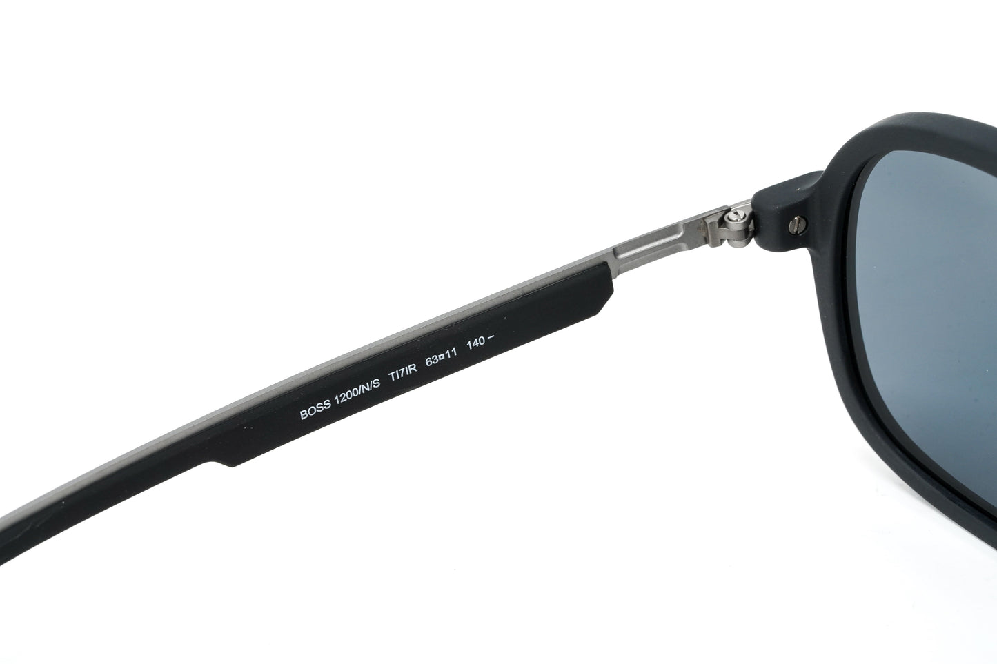 Boss by BOSS Men's Sunglasses Pilot Black/Grey 1200/N/S TI7 63
