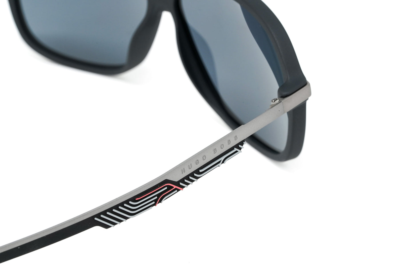 Boss by BOSS Men's Sunglasses Pilot Black/Grey 1200/N/S TI7 63