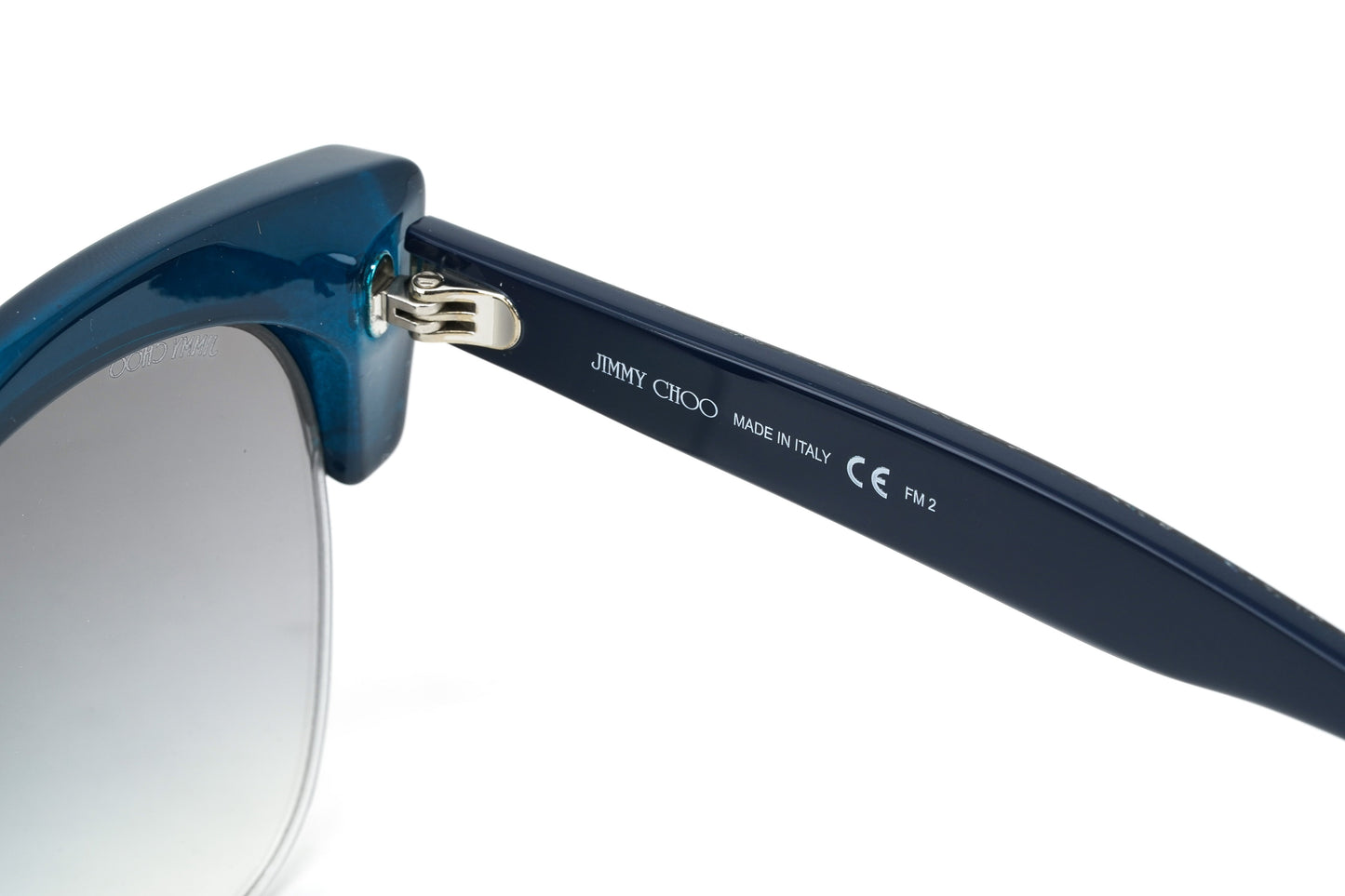 Jimmy Choo Women's Sunglasses Classic Square Navy Glitter PRIYA/S JOJ
