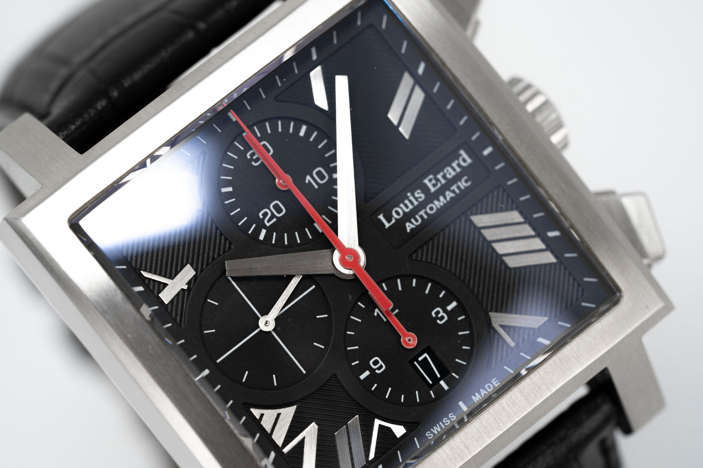 Louis Erard Watch Men's Square Chronograph Black 77504AS02.BDC33