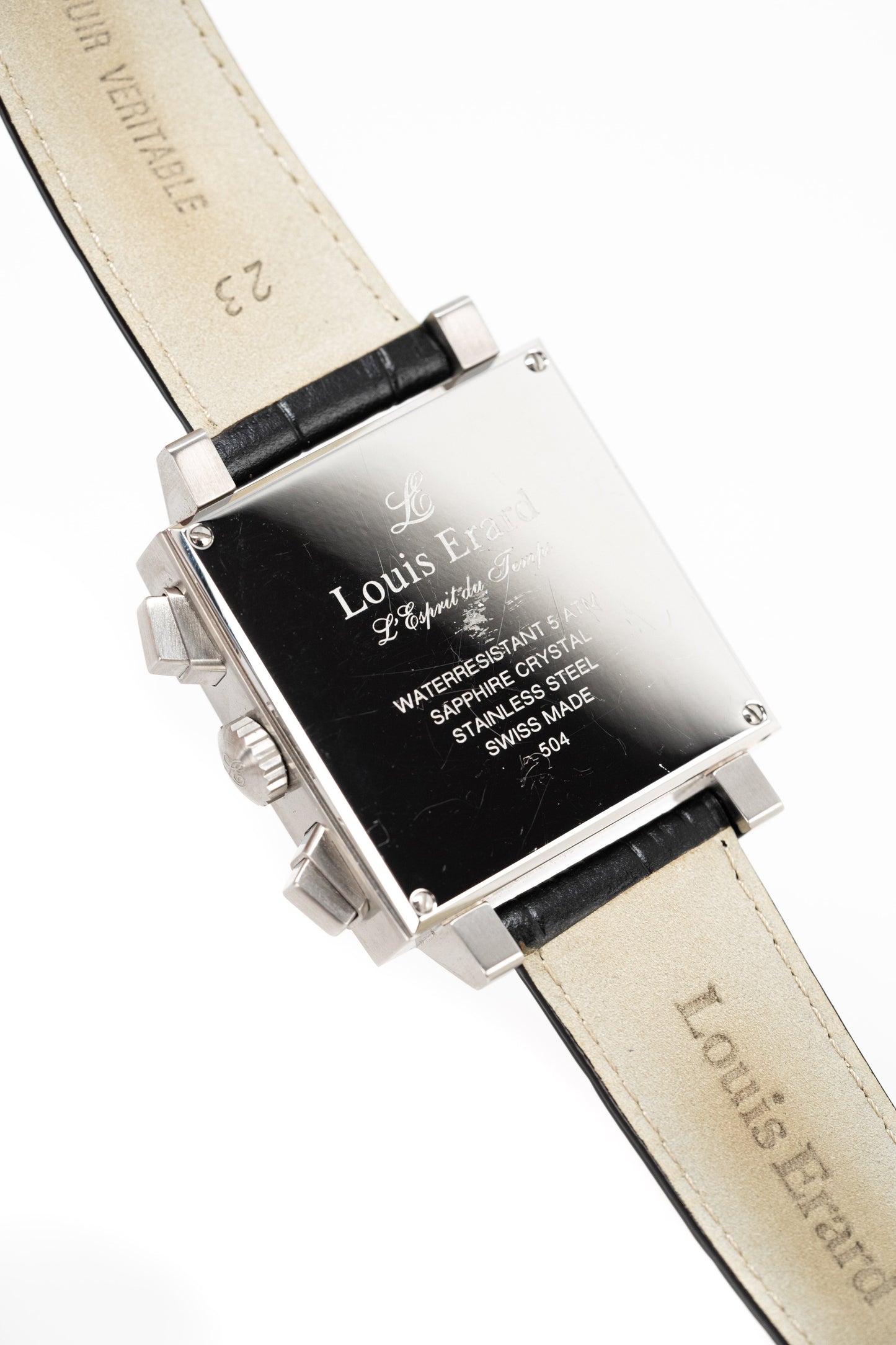 Louis Erard Watch Men's Square Chronograph Black 77504AS02.BDC33