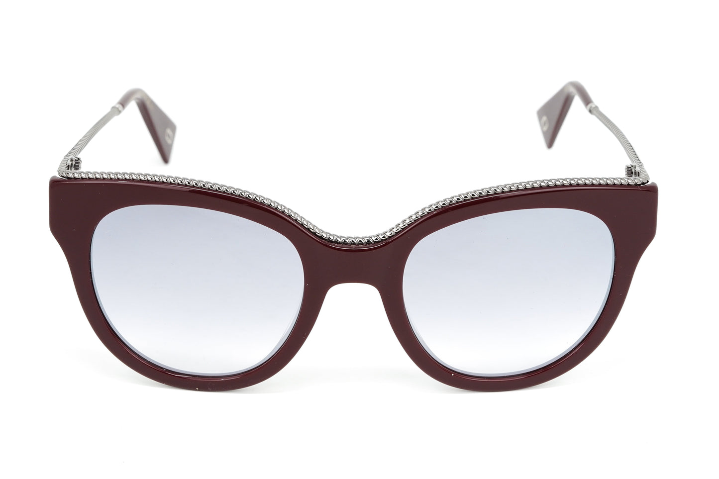 Marc Jacobs Women's Round Sunglasses Dark Red Mirrored Grey MARC 165/S LHF