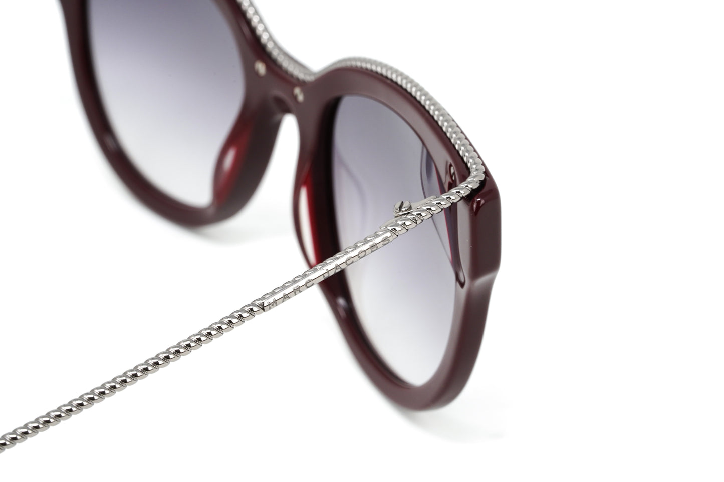 Marc Jacobs Women's Round Sunglasses Dark Red Mirrored Grey MARC 165/S LHF