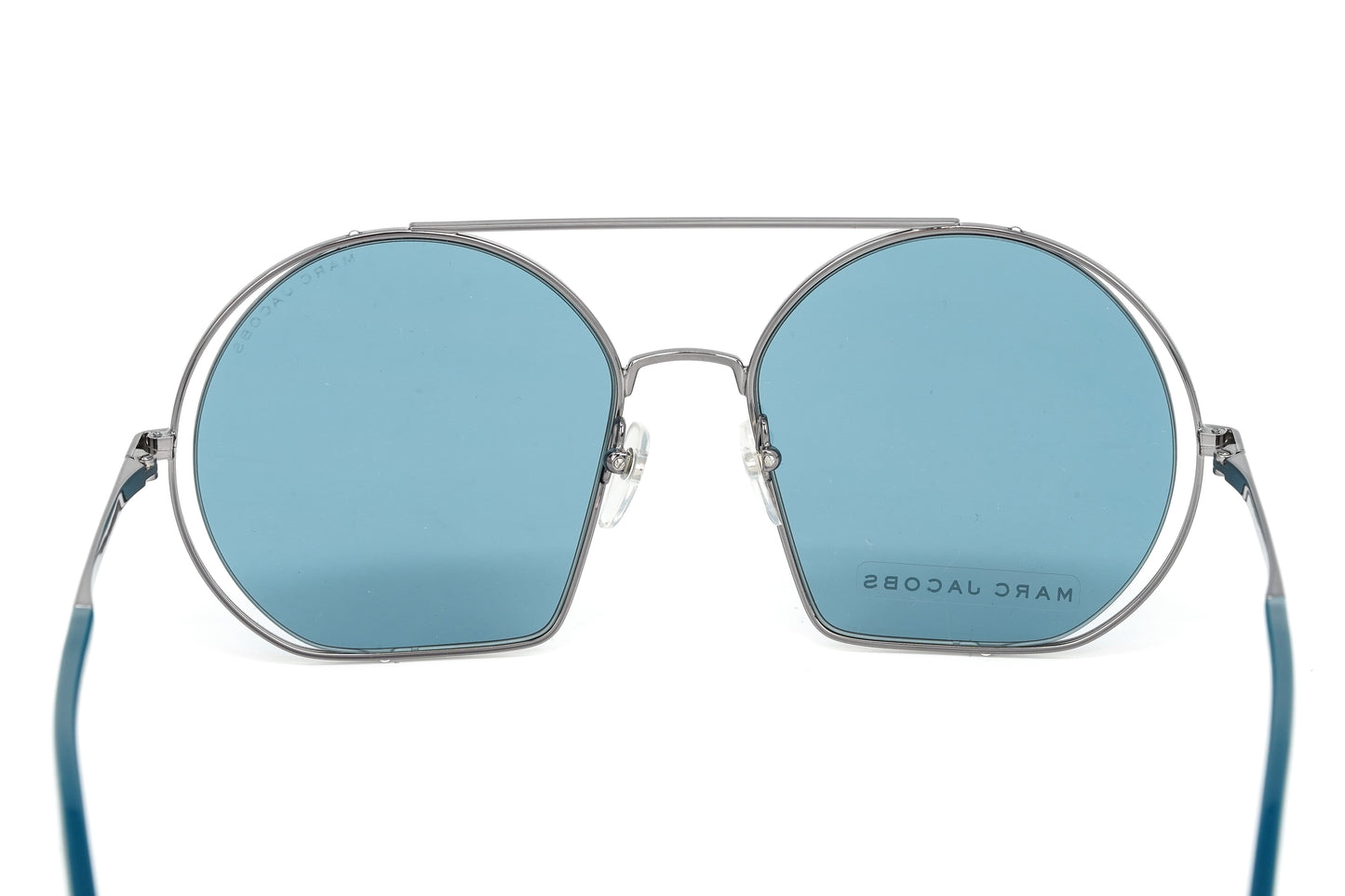 Marc Jacobs Unisex Oversized Pilot Sunglasses Silver Blue MARC 325/S Y6I