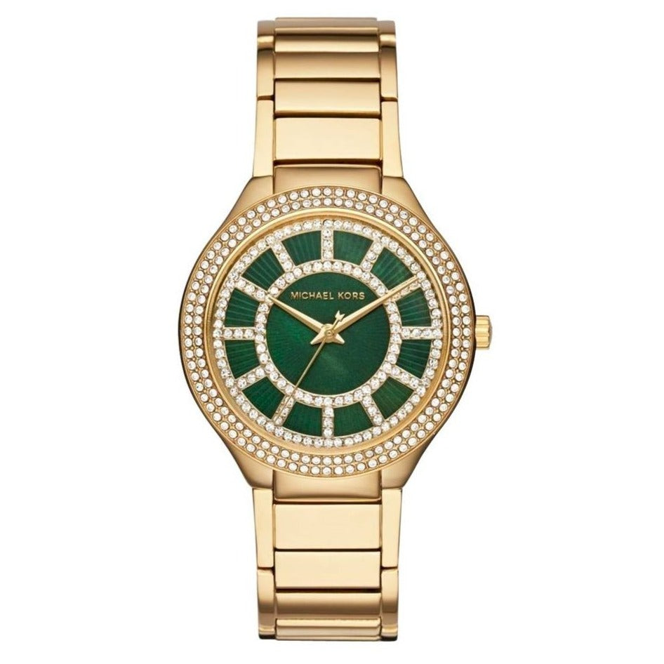 Michael Kors Ladies Watch Kerry 37mm Green Gold MK3409