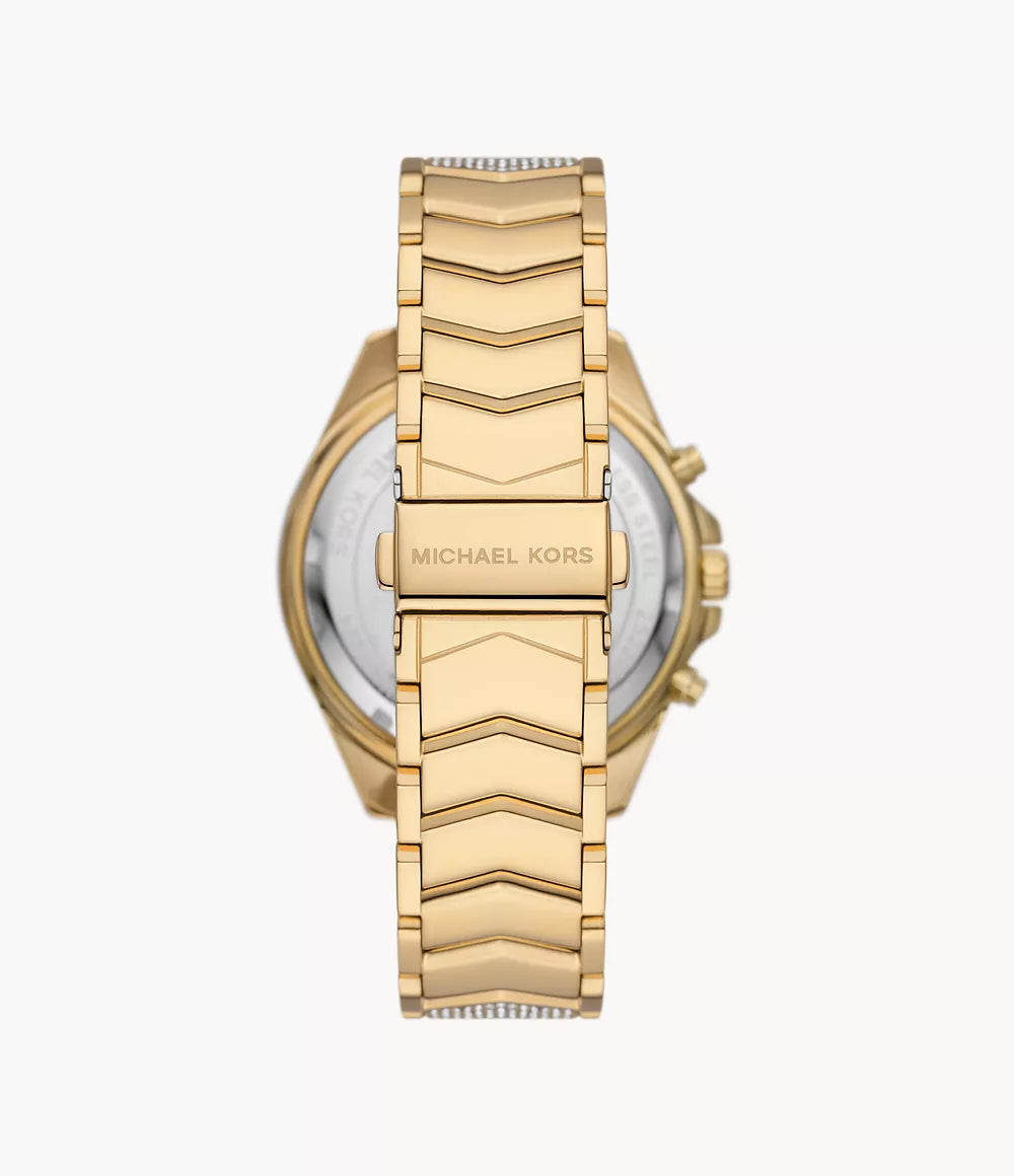 Michael Kors Ladies Watch Whitney Chronograph 44mm Black Gold MK7224