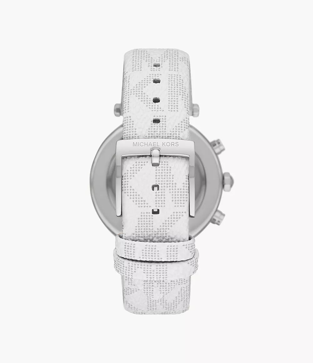 Michael Kors Ladies Watch Parker Chronograph 39mm White Silver MK7226