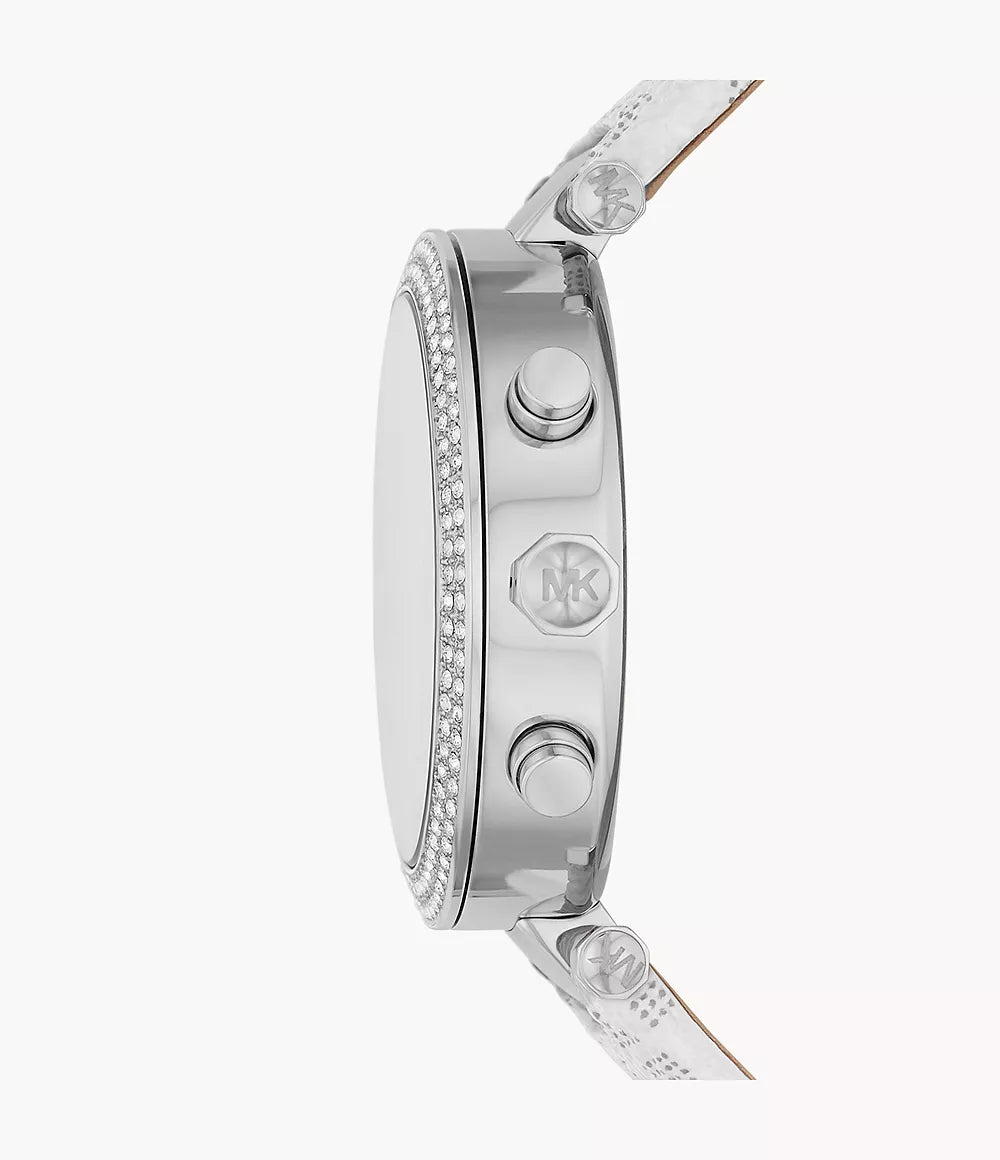 Michael Kors Ladies Watch Parker Chronograph 39mm White Silver MK7226