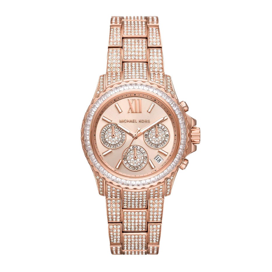 Michael Kors Ladies Watch Everest Chronograph 36mm Rose Gold MK7235