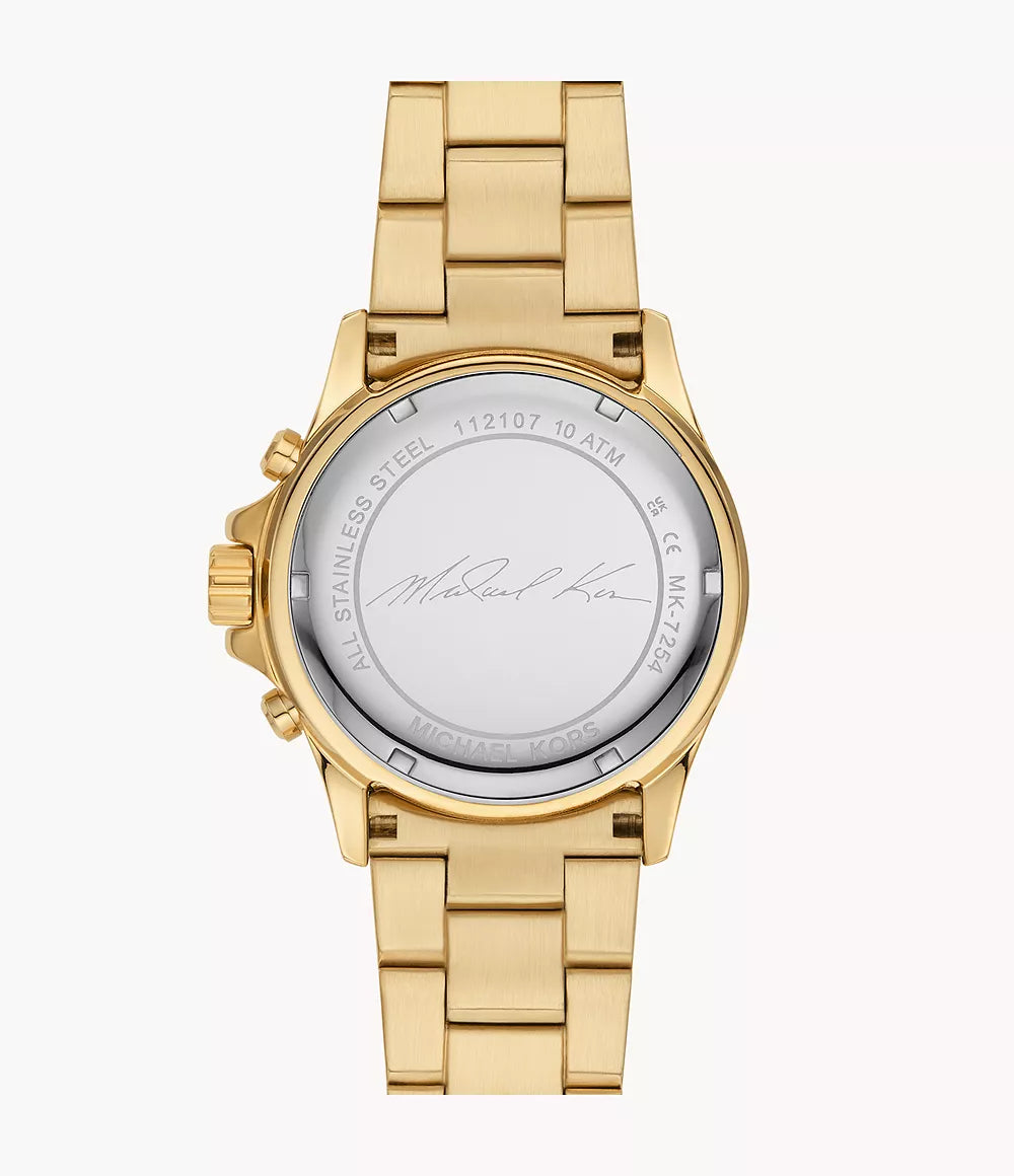 Michael Kors Ladies Watch Everest Chronograph 36mm Gold MK7254