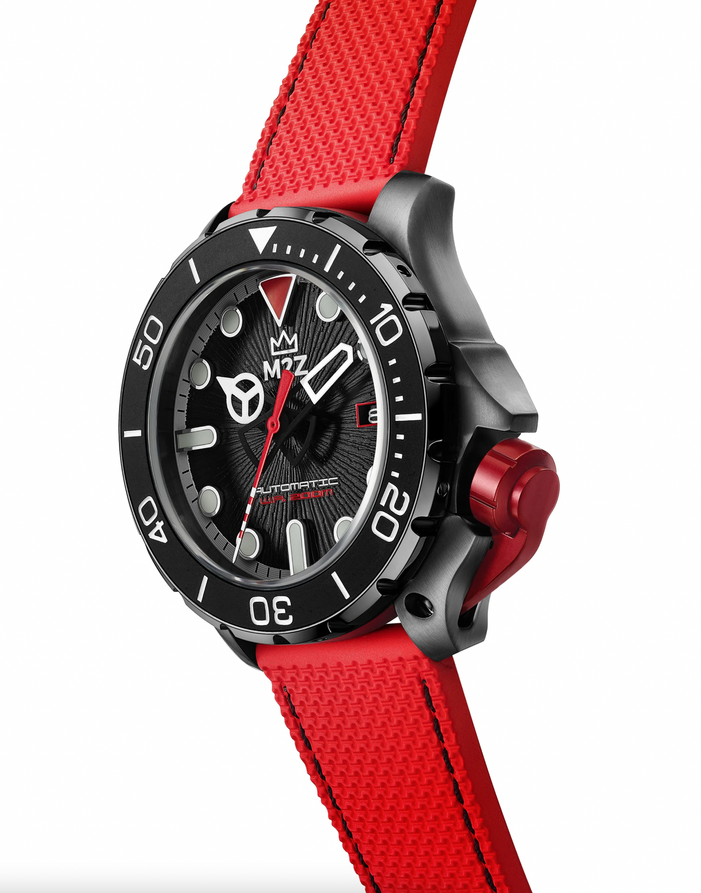 M2Z Men's Watch Diver 200 Red IP Gun 200-005