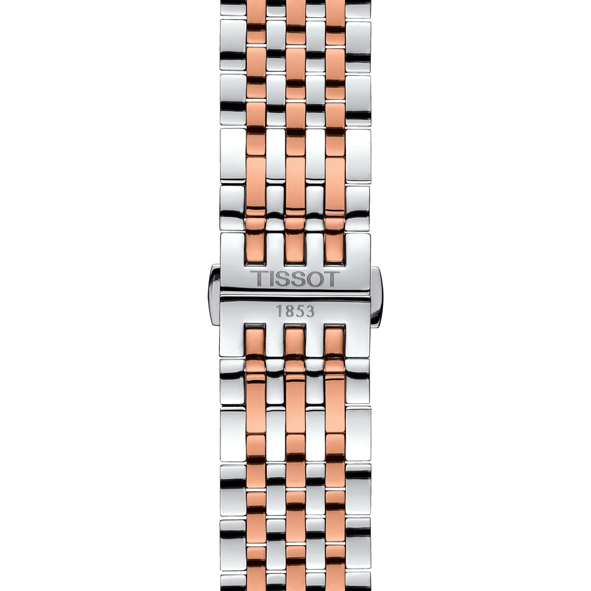 Tissot Men's Watch Tradition Powermatic 80 Open Heart Gold Rose Silver T0639072203801