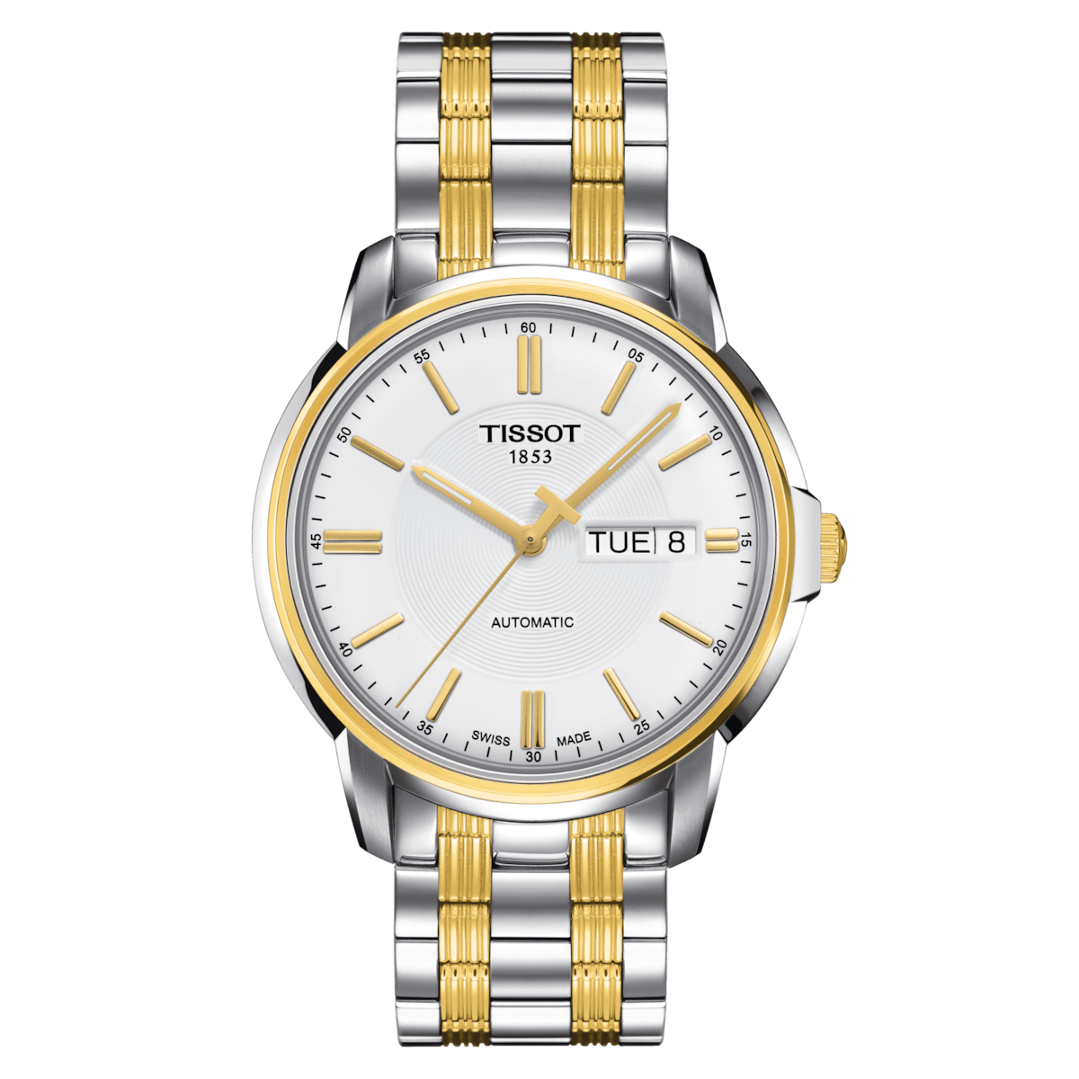 Tissot Men's Watch Automatics III T-Classic 39mm Silver Gold T0654302203100
