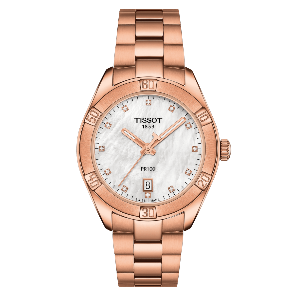 Tissot Ladies Watch PR 100 Classic 36mm White Rose Gold T1019103311600