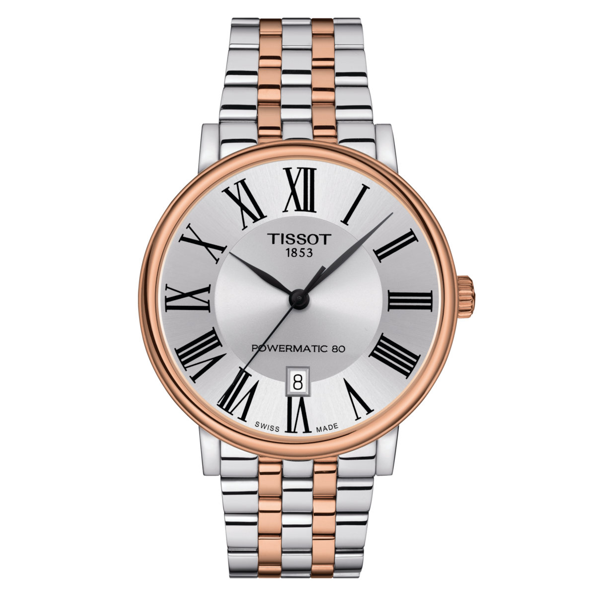 Tissot Men's Watch Carson Auto Powermatic 80 Premium 40mm Steel Rose T1224072203300