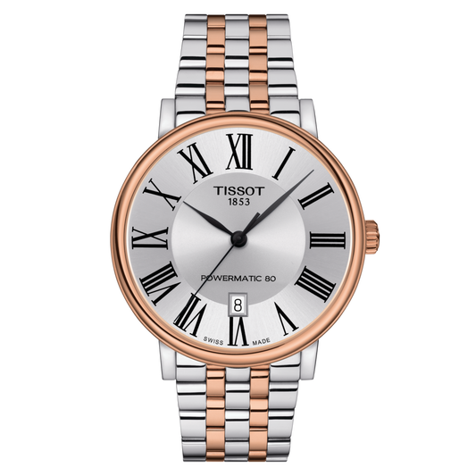 Tissot Men's Watch Carson Auto Powermatic 80 Premium 40mm Steel Rose T1224072203300