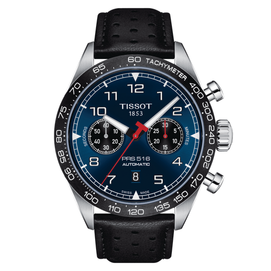 Tissot Men's Watch PRS 516 Automatic Chronograph 45mm Black Steel T1316271604200