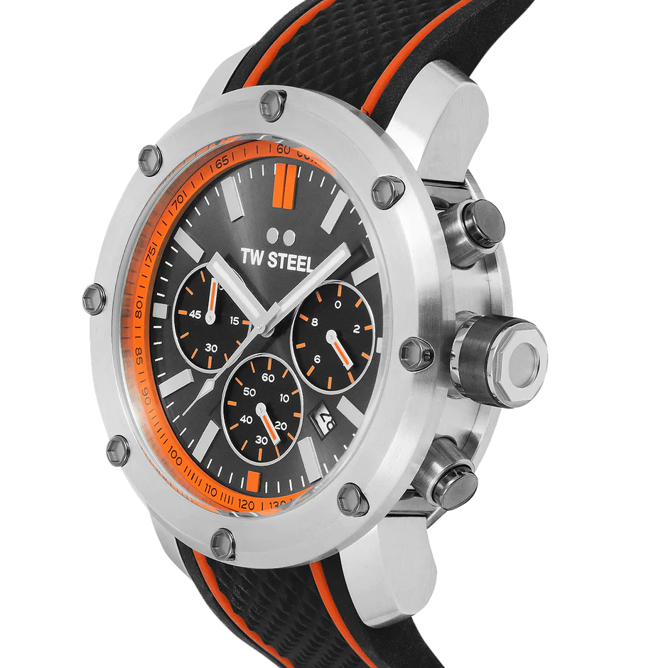 TW Steel Watch Grandeur Tech Chronograph Orange TS8