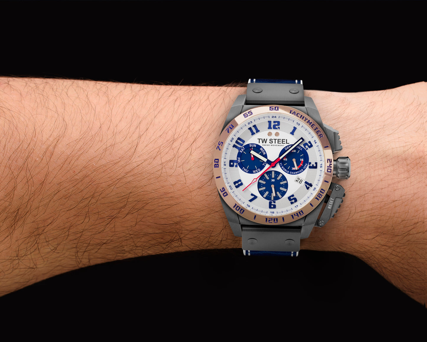TW Steel Watch Men's Swiss Canteen Chronograph Limited Edition Damon Hill TW1018