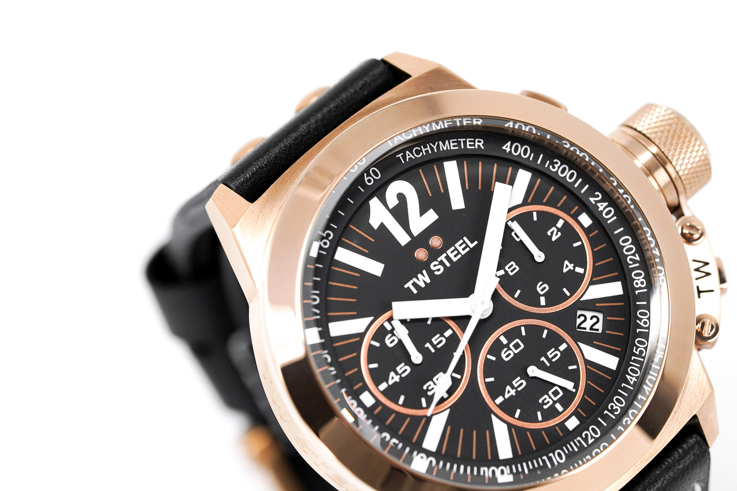 TW Steel Watch CEO Tech Chronograph 45mm Rose/Black CE1023