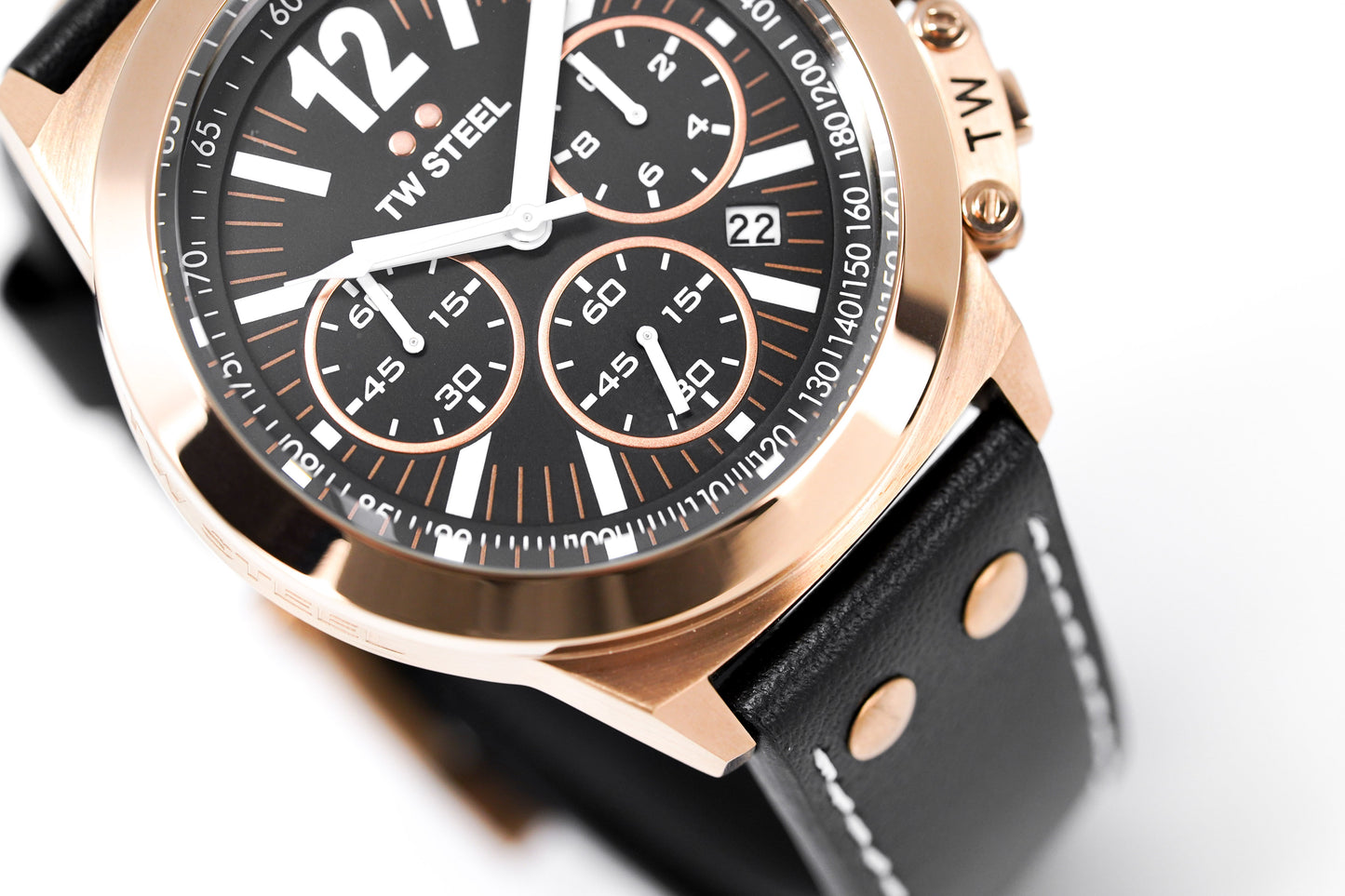 TW Steel Watch CEO Tech Chronograph 45mm Rose/Black CE1023