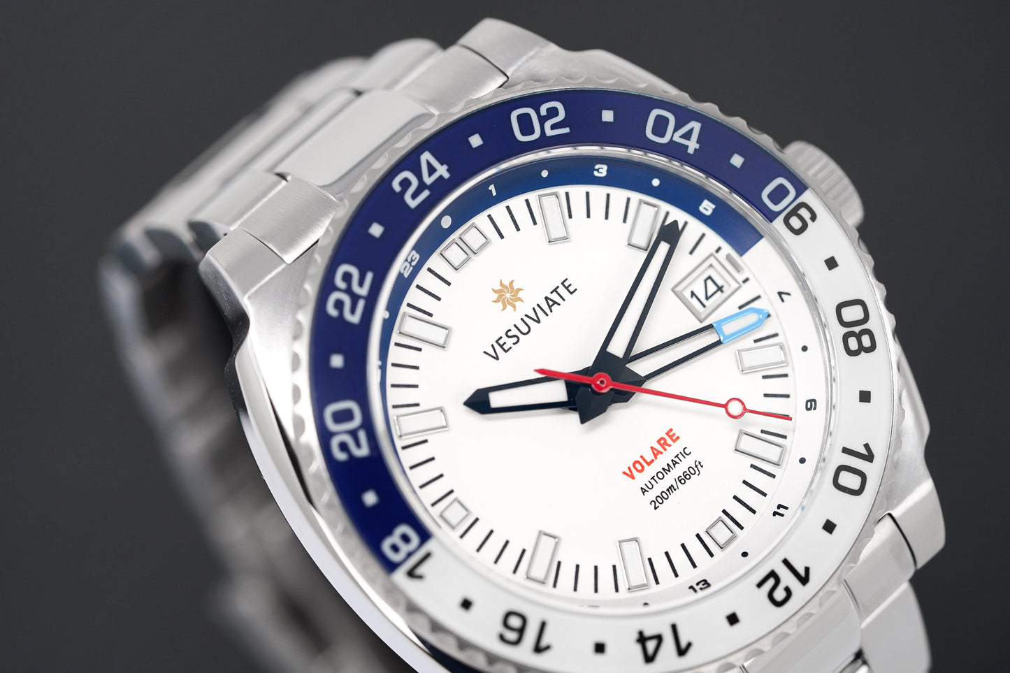 Vesuviate Men's Watch GMT Volare White