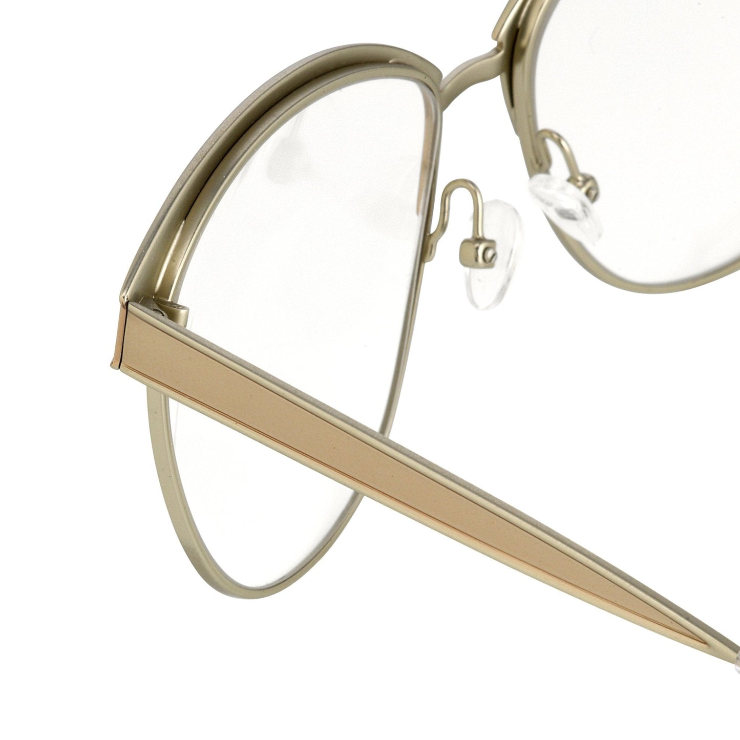 Agent Provocateur Eyeglasses Oval Beige and Silver