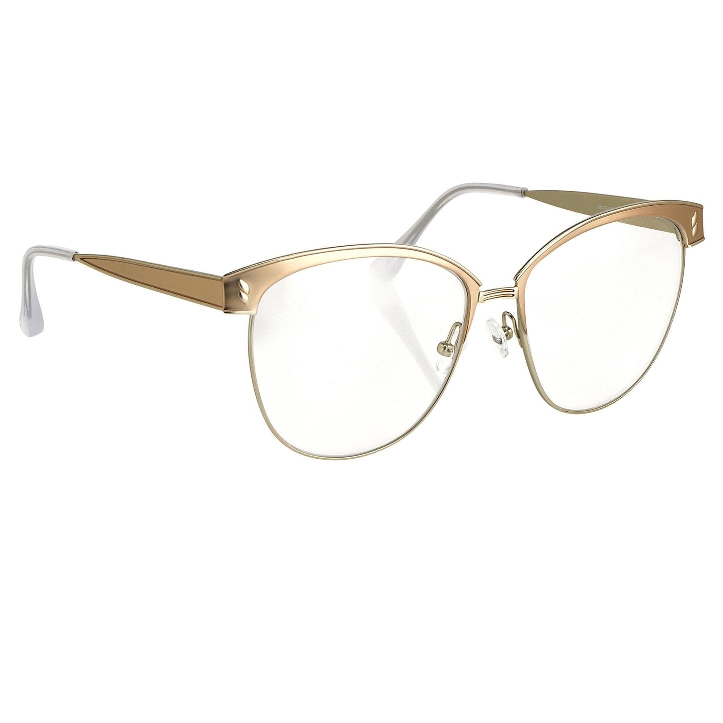 Agent Provocateur Eyeglasses Oval Beige and Silver