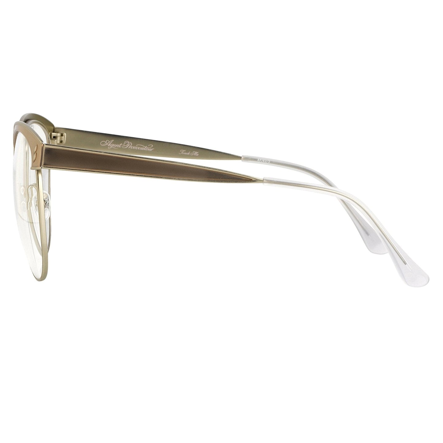 Agent Provocateur Eyeglasses Oval Beige and Silver