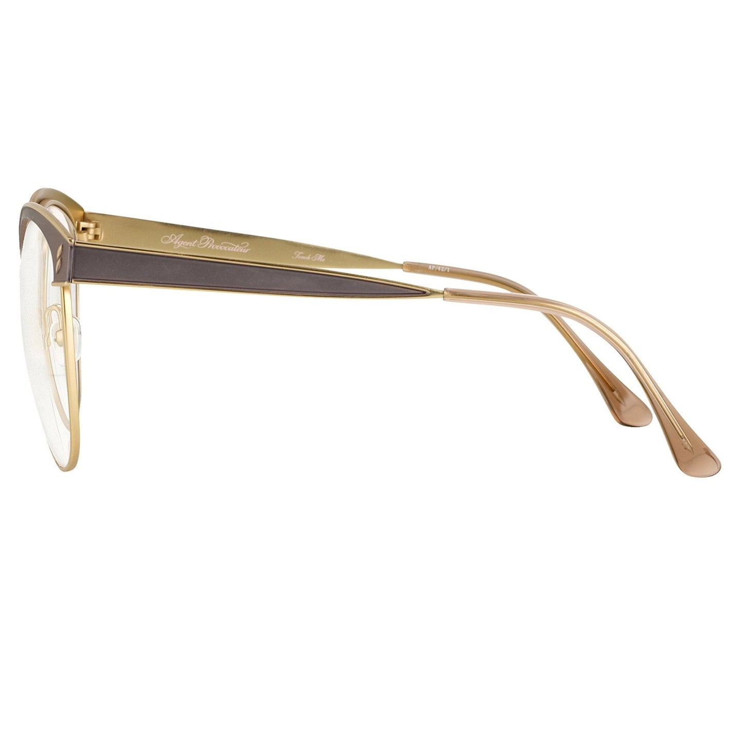 Agent Provocateur Eyeglasses Oval Brown and Gold