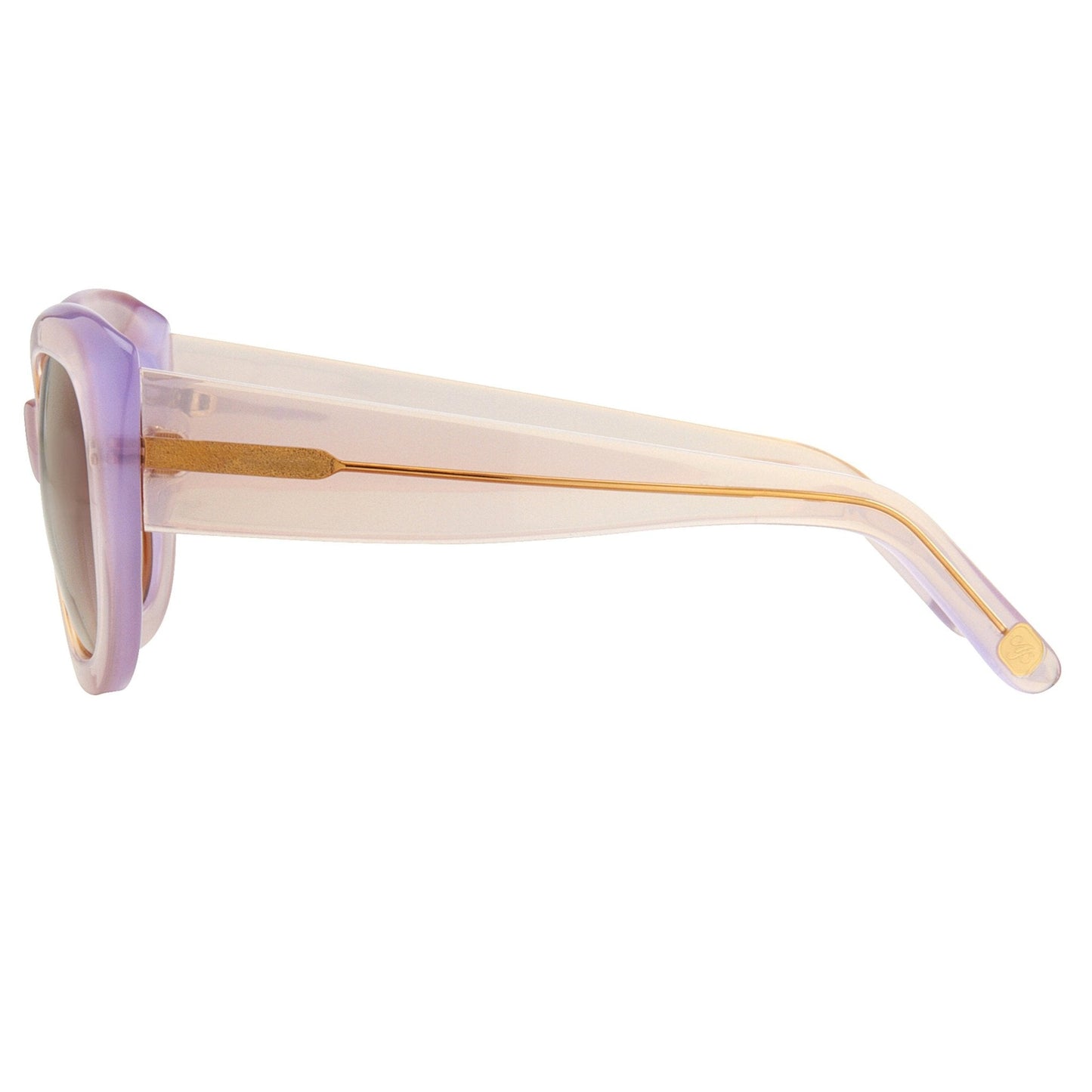Agent Provocateur Ladies Sunglasses Round Beige and Brown AP57C4SUN