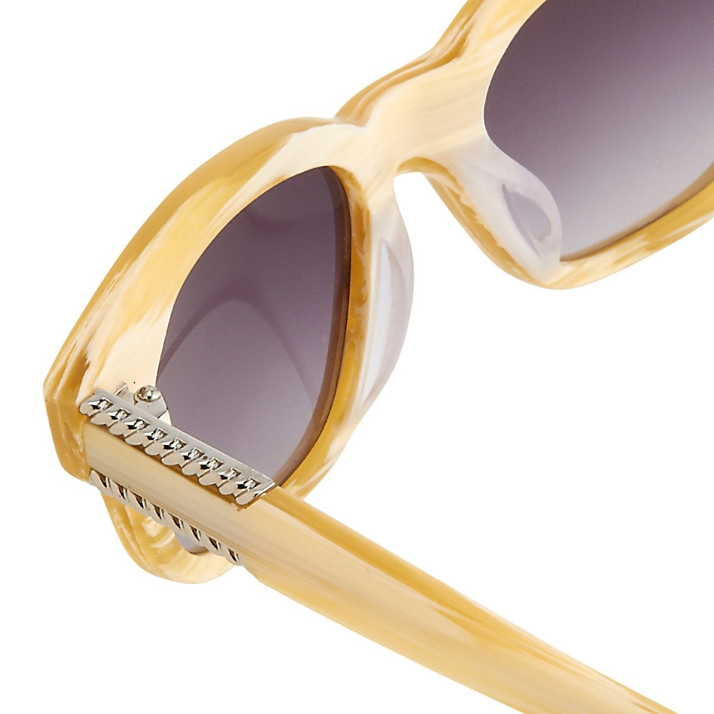 Agent Provocateur Sunglasses Square Striped Yellow and Grey
